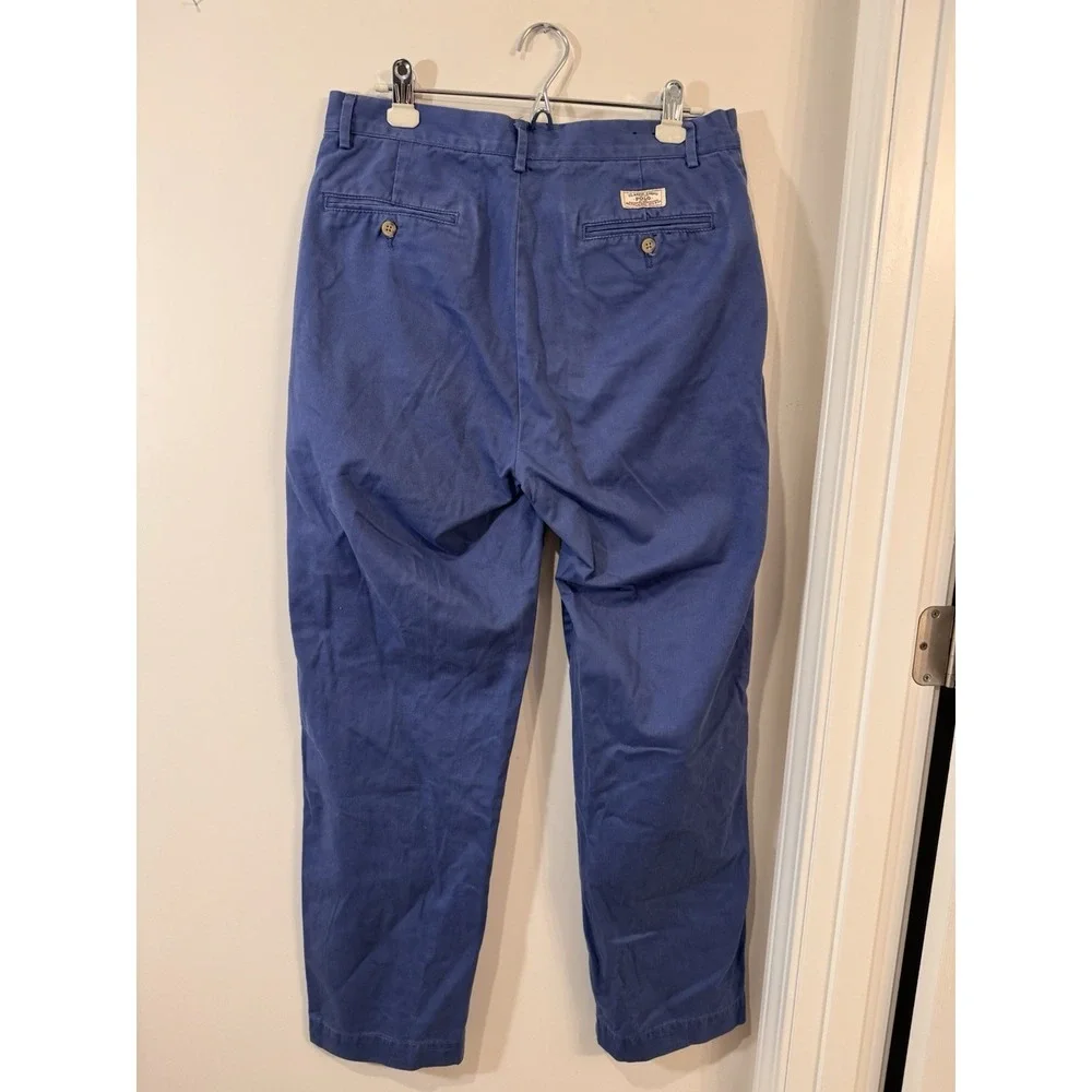 Polo Ralph Lauren Classic Fit‎ Chinonpants 32x32 Blue Flat Front